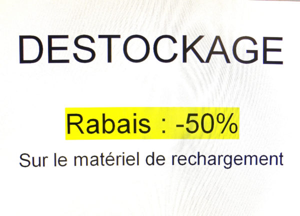 Grand DESTOCKAGE rechargement Grand DESTOCKAGE rechargement