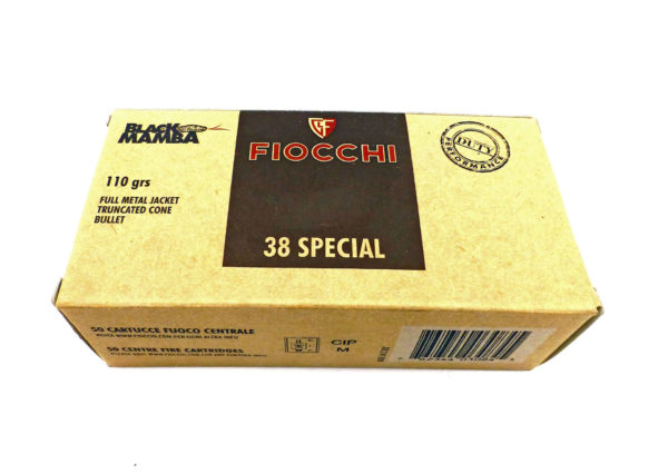 Cartouches FIOCCHI BlackMamba 38Spl. Cartouches FIOCCHI BlackMamba 38Spl.