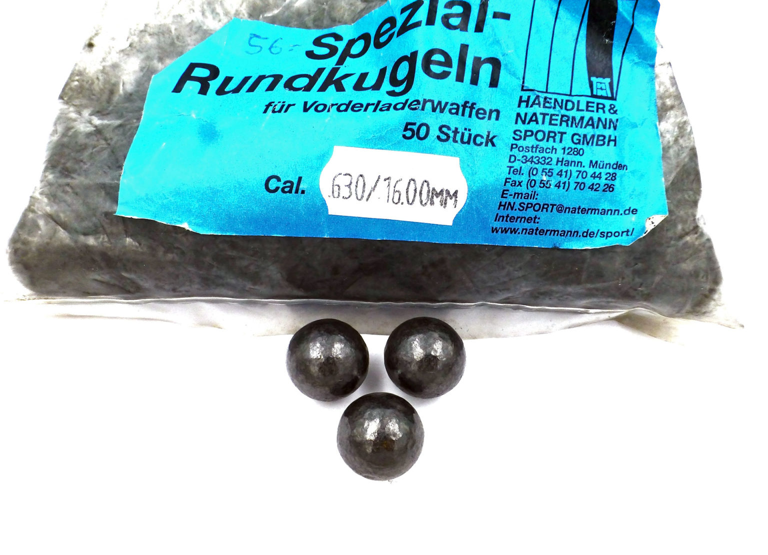 Projectile Noir Rond H&N - Projectiles plomb rond, .630 / 16mm - Atelier d'Armurerie Roch ...